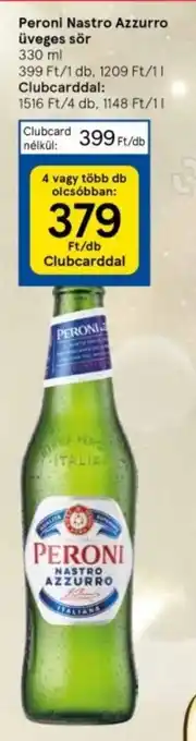 Tesco Peroni Nastro Azzurro üveges sör 330 ml ajánlat