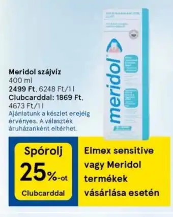 Tesco Meridol szájvíz 400 ml ajánlat