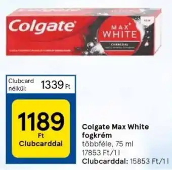 Tesco Colgate Max White fogkrém 75 ml ajánlat