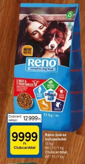 Tesco Reno száraz kutyaeledel 15 kg ajánlat