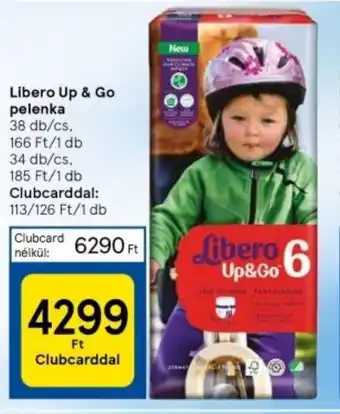 Tesco Libero Up & Go pelenka 38 db ajánlat