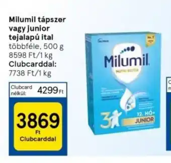 Milumil tápszer vagy junior tejalapú ital 500 g