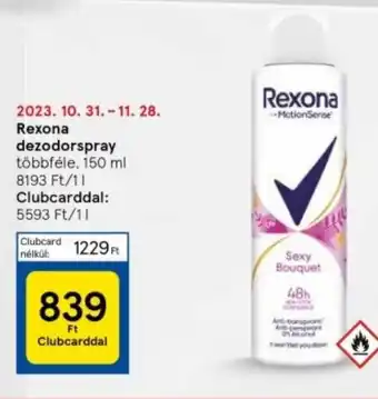 Tesco Rexona dezodorspray 150 ml ajánlat