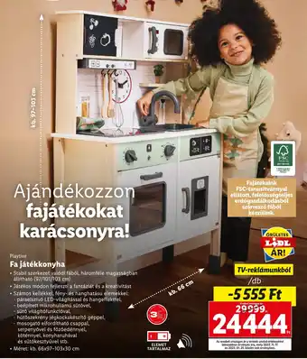 Lidl Playtive Fa játékkonyha 1 db ajánlat