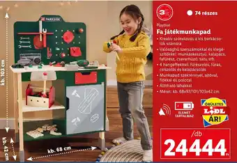 Lidl Playtive Fa játékmunkapad 1 db ajánlat