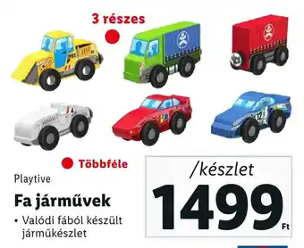 Lidl Playtive Fa járművek 1 készlet ajánlat