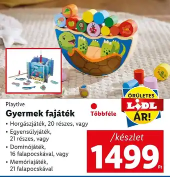 Lidl Playtive Gyermek fajáték 1 készlet ajánlat