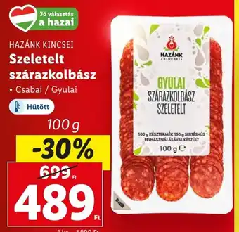 Lidl HAZÁNK KINCSEI Szeletelt szárazkolbász 100 g ajánlat