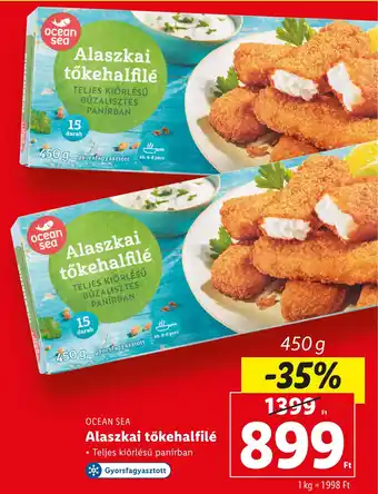 Lidl OCEAN SEA Alaszkai tőkehalfilé 450 g ajánlat