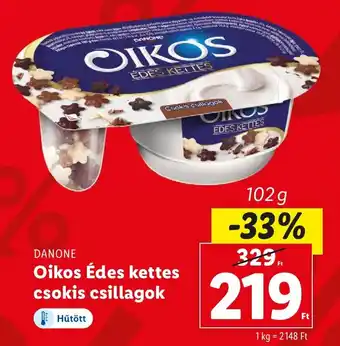 Lidl DANONE Oikos Édes kettes csokis csillagok 102 g ajánlat
