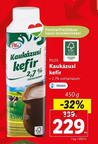 Lidl PILOS Kaukázusi kefir 450 g ajánlat