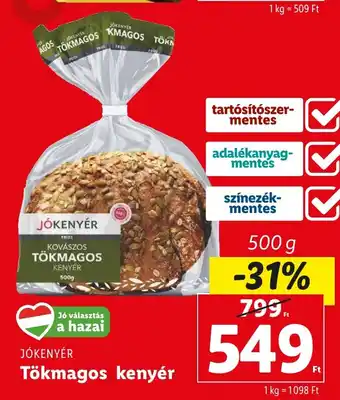 JÓKENYÉR Tökmagos kenyér 500 g