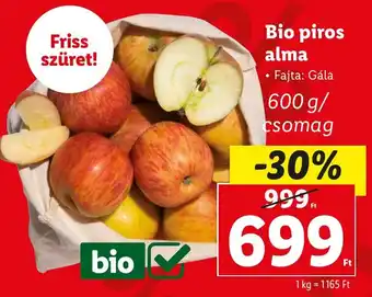 Lidl Bio piros alma 600 g ajánlat