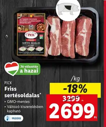 Lidl PICK Friss sertésoldalas 1 kg ajánlat