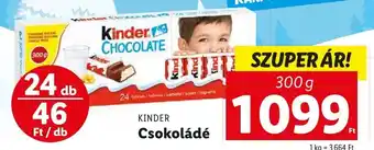 Lidl KINDER Csokoládé 300 g ajánlat