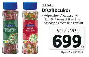 Lidl BELBAKE Díszítőcukor 90 / 100 g ajánlat