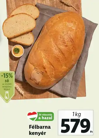 Lidl Félbarna kenyér 1 kg ajánlat