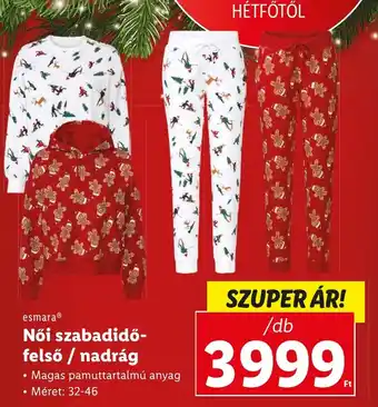 Lidl esmara Női szabadidő- felső / nadrág 1 db ajánlat
