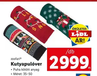 Lidl zoofari Kutyapulóver 1 db ajánlat