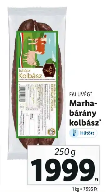 Lidl FALUVÉGI Marha- bárány kolbász 250 g ajánlat