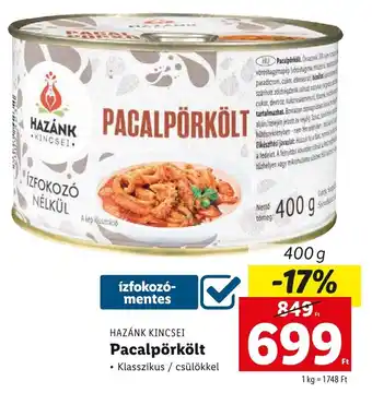 Lidl HAZÁNK KINCSEI Pacalpörkölt 400 g ajánlat