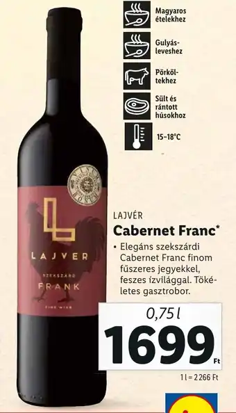 LAJVÉR Cabernet Franc 0,75 l