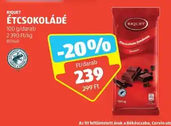 ALDI RIQUET ÉTCSOKOLÁDÉ 100 g ajánlat