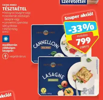 ALDI CUCINA NOBILE TÉSZTAÉTEL 400 g ajánlat