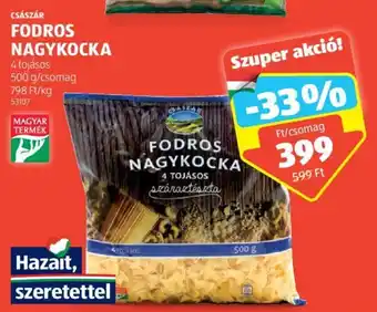 ALDI CSÁSZÁR FODROS NAGYKOCKA 500 g ajánlat