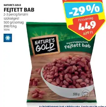 ALDI NATURE'S GOLD FEJTETT BAB 500 g ajánlat