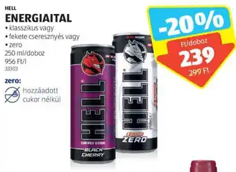 ALDI HELL ENERGIAITAL 250 ml ajánlat