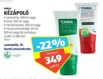 ALDI OMBIA KÉZÁPOLÓ 100 / 50 ml ajánlat