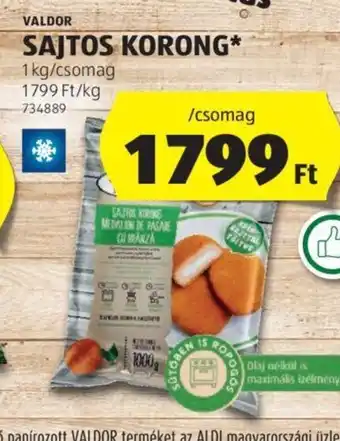 ALDI VALDOR SAJTOS KORONG 1 kg ajánlat