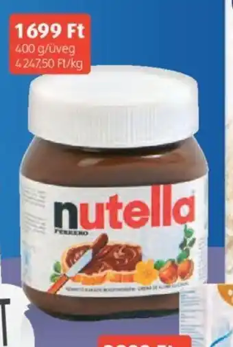 ALDI FERRERO NUTELLA MOGYORÓKRÉM 400 g ajánlat