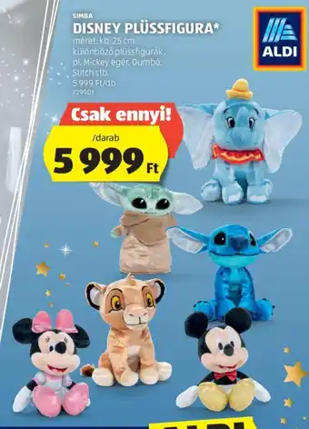 ALDI SIMBA DISNEY PLÜSSFIGURA 1 db ajánlat