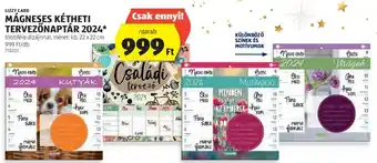 ALDI LIZZY CARD MÁGNESES KÉTHETI TERVEZŐNAPTÁR 2024 1 db ajánlat