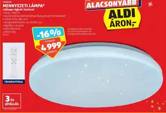 ALDI CASALUX MENNYEZETI LÁMPA 1 db ajánlat
