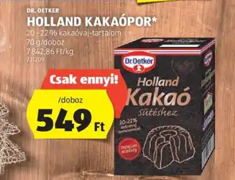 ALDI DR OETKER HOLLAND KAKAÓPOR 70g ajánlat