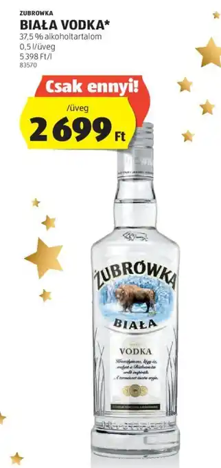 ZUBROWKA BIAŁA VODKA 0,5l