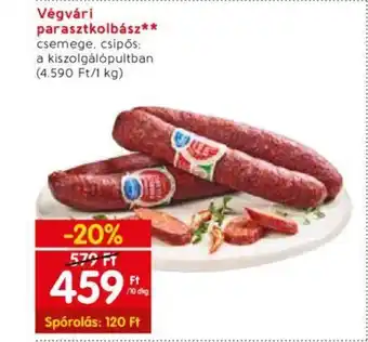 Végvári parasztkolbász 10dkg