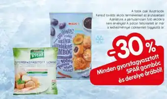 Spar Minden gyorsfagyasztott SPAR gombóc és derelye árából ajánlat