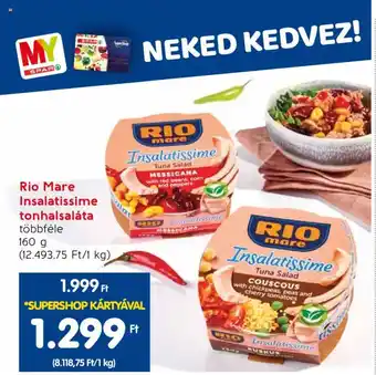 Spar Rio Mare Insalatissime tonhalsaláta 160g ajánlat