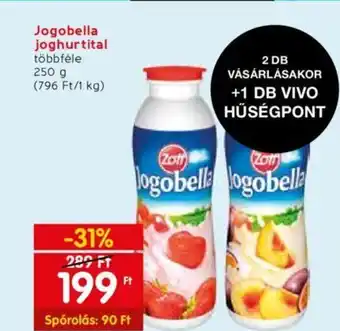 Spar Jogobella joghurtital 250 g ajánlat