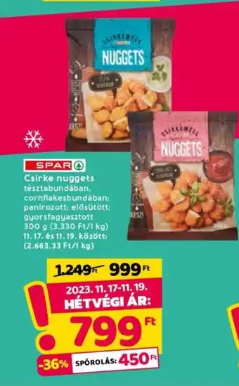 Spar SPAR Csirke nuggets 300g ajánlat
