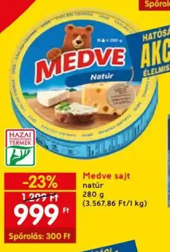 Spar Medve sajt 280 g ajánlat