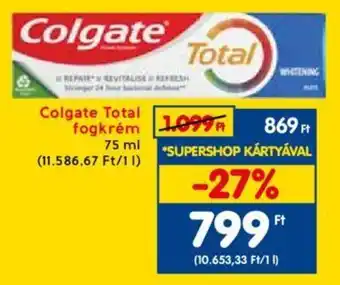Spar Colgate Total fogkrém 75 ml ajánlat