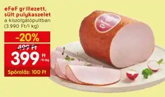 Spar eFeF grillezett, sült pulykaszelet 10 dkg ajánlat