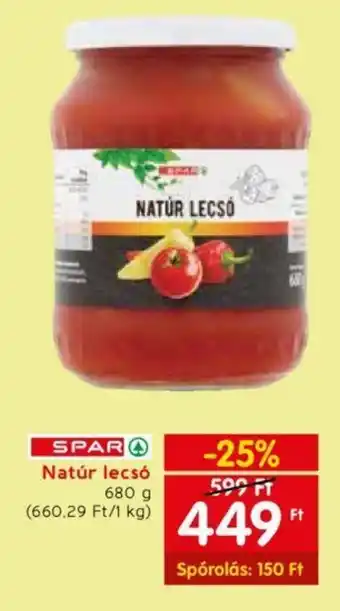 SPAR Natúr lecsó 680 g