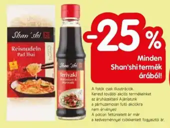Minden Shan'shi termék árából!