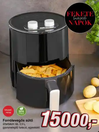 Forrólevegős sütő 1 db